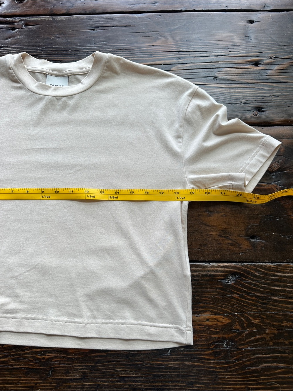 Varley Boxy Cropped Tee in Light Beige Size XS - Picture 5 of 9